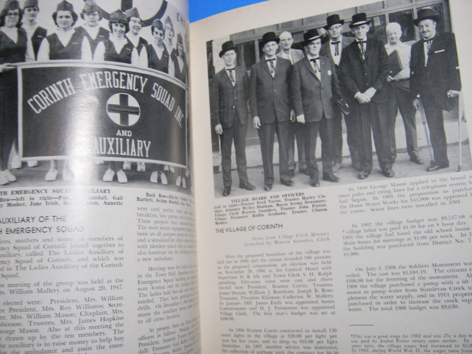 TOWN CORINTH NY ADIRONDACK CENTENNIAL HISTORY BOOK 125 PAGES