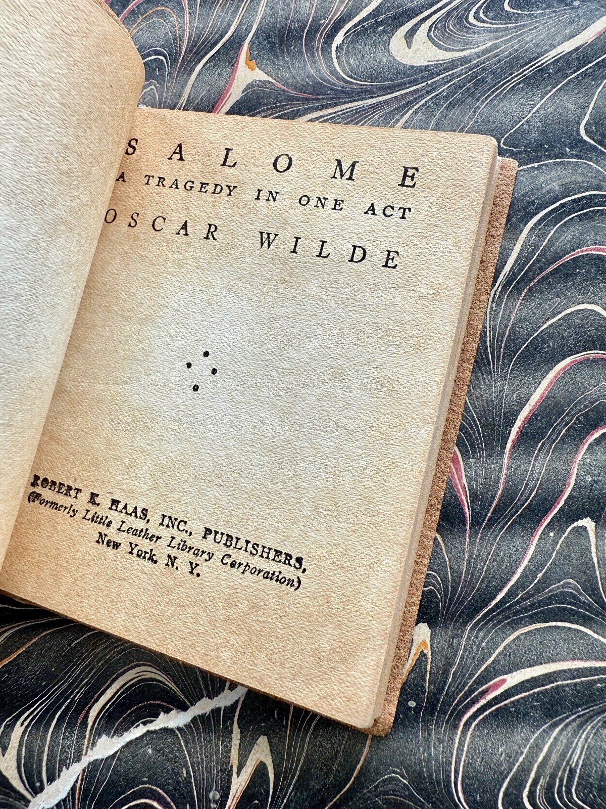 Antique Red Small Book SALOME Oscar Wilde Classic Literature New York