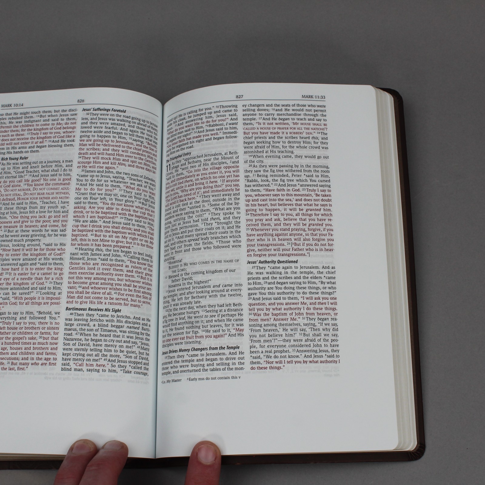 New American Standard Note-Taker’s Bible Leathersoft Vegan Leather Red Letter