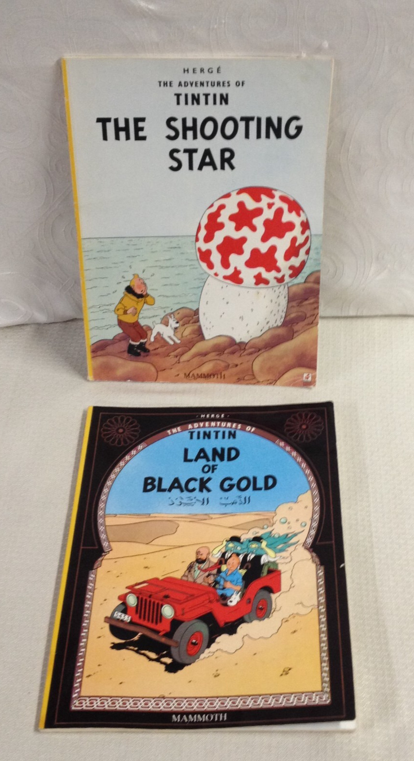 Lot of 2 PB – Tin Tin – Shooting Star & Land of Black Gold – Herge