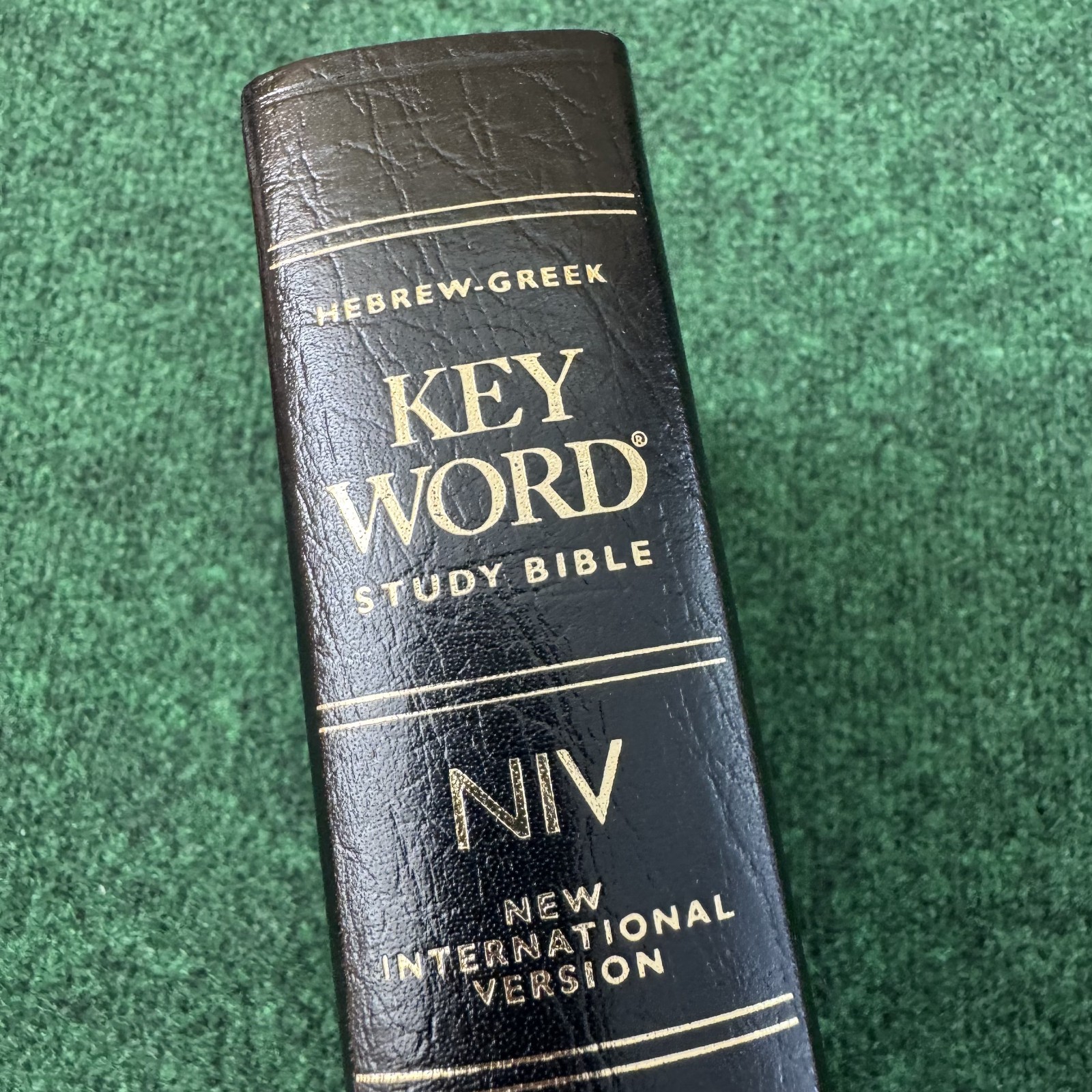 NIV Hebrew Greek Key Word Study Bible Bonded Black Red Letter 1984 Edition