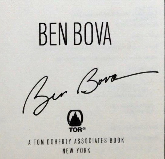 *SIGNED* BEN BOVA high grade 2003 collectible hardcover w/mylar SATURN 402 pages