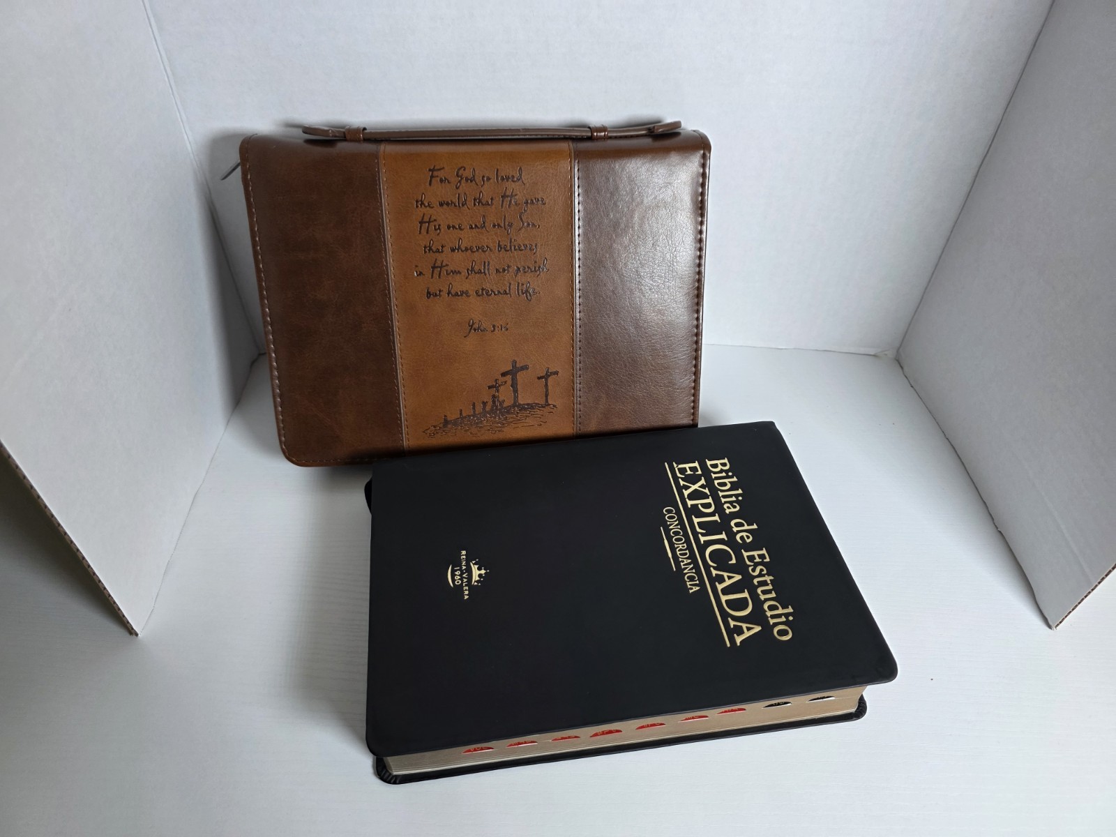 BIBLIA DE ESTUDIO EXPLICADA RVR 1960, Piel Especial Negro Con Indice