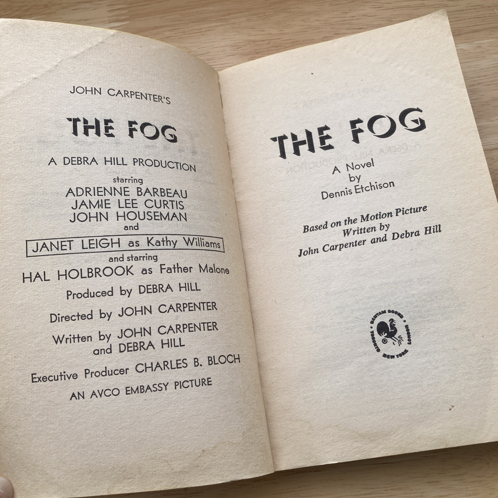 THE FOG – Dennis Etchison Paperback February 1980 Bantam Edition Movie Tie In