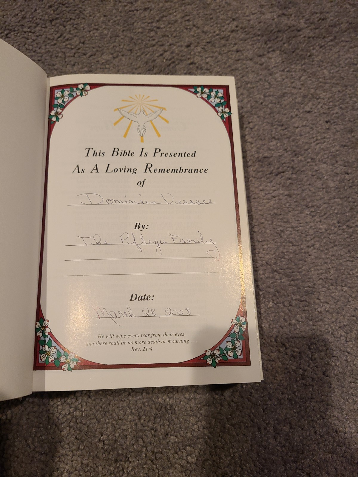 Holy Bible – Dove of Peace – Catholic Edition – New American Bible