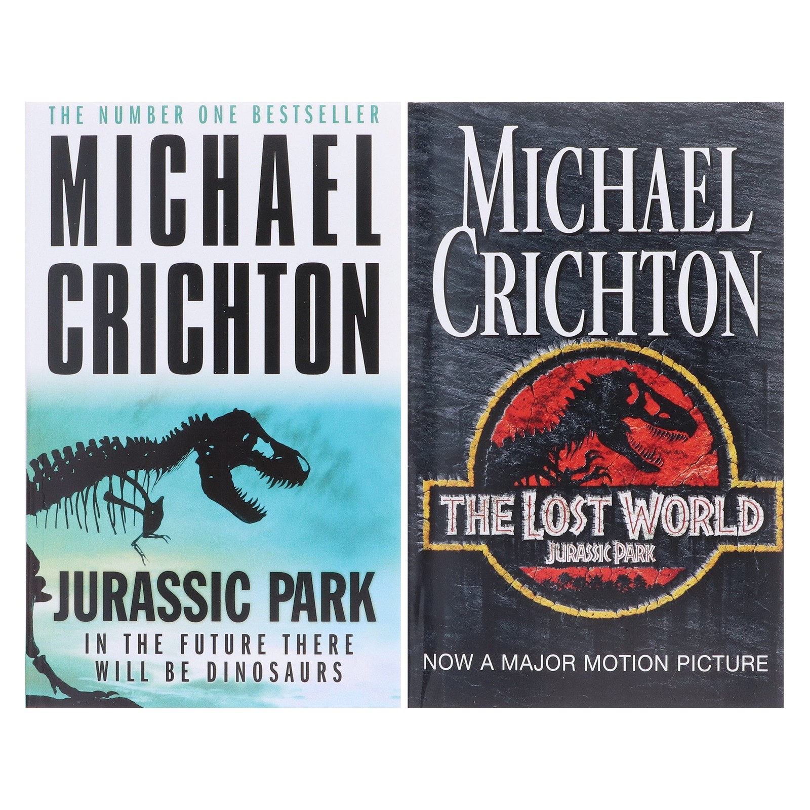Jurassic Park & The Lost World by Michael Crichton 2 Books – Fiction – Paperback