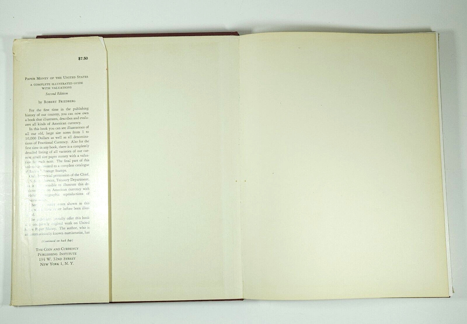 1955 Paper Money of the United States Robert Friedberg Illustrated Guide HB