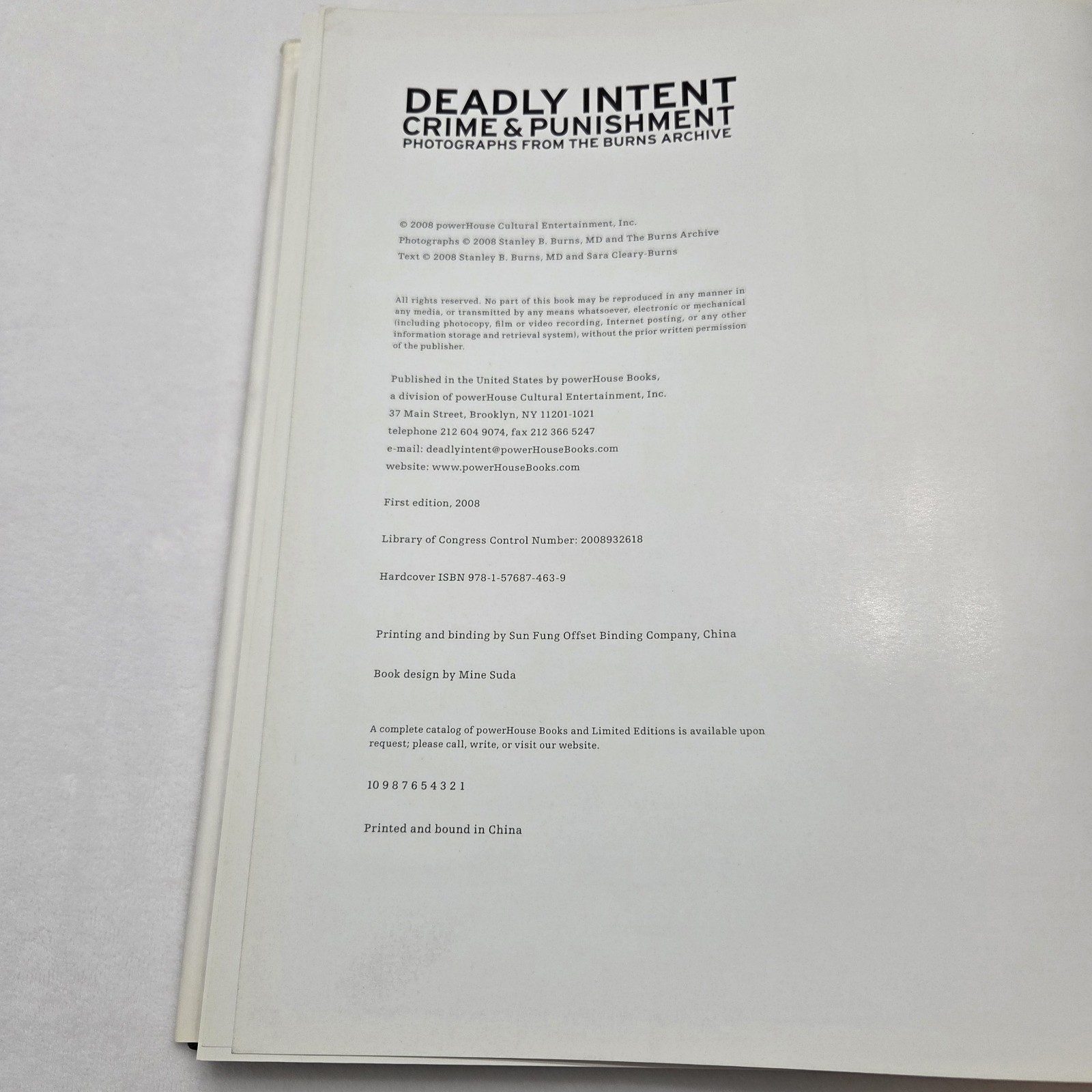 Deadly Intent Crime & Punishment Photographs From The Burns Archive
