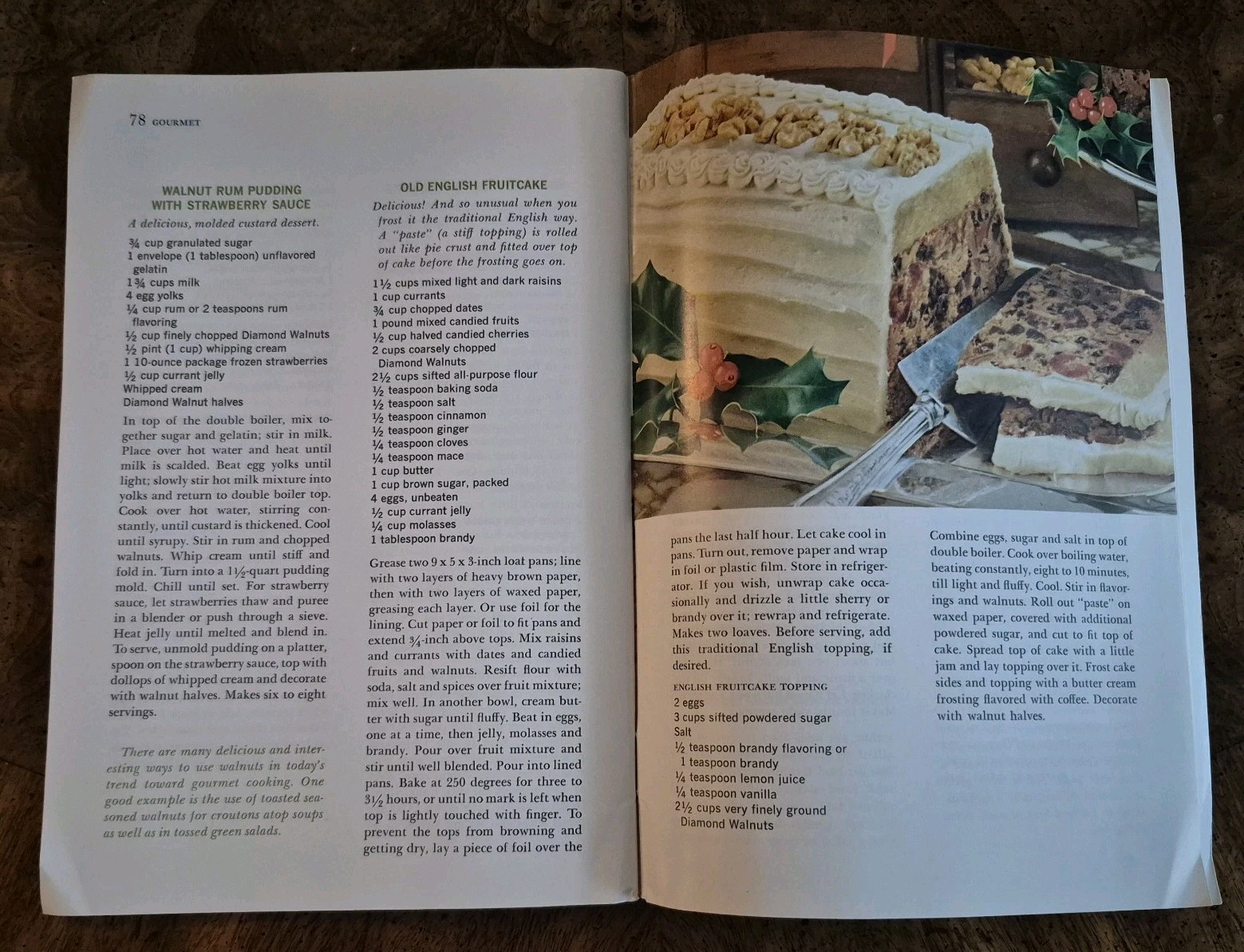 Vintage 1972 Diamond Walnut Recipe Gems Cookbook Booklet 88 Pages Nuts Paperback