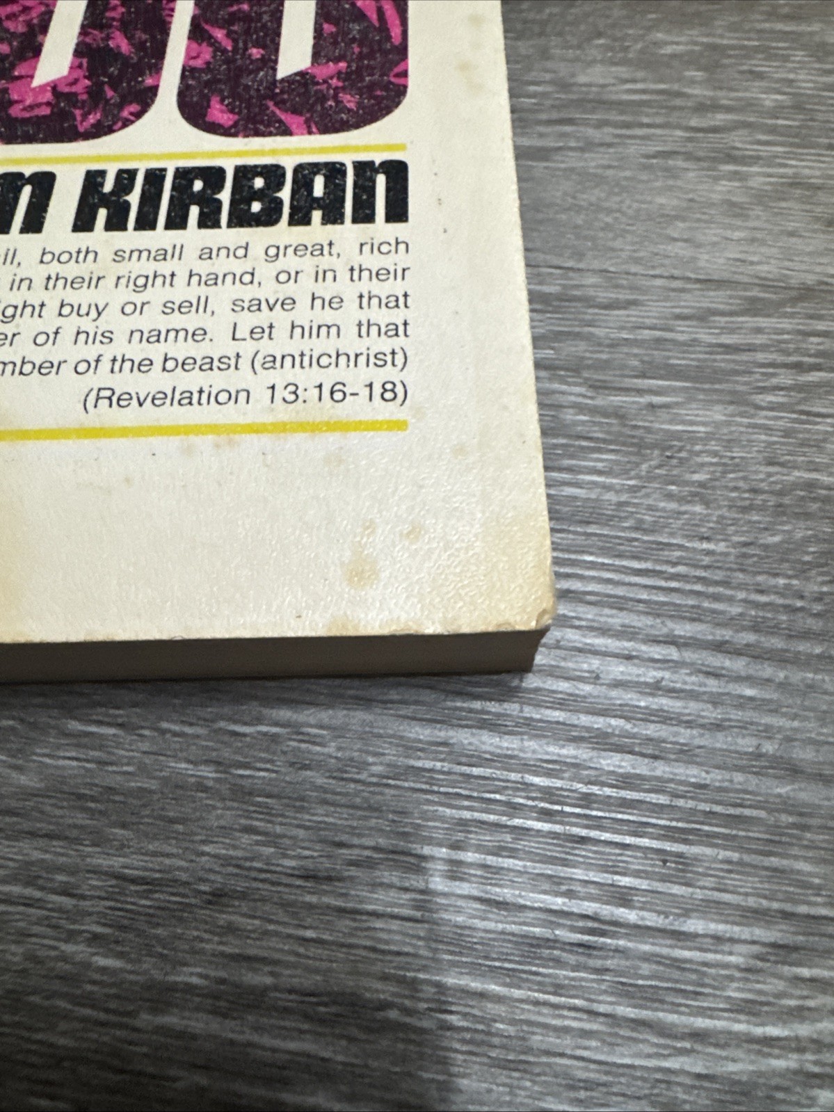 666 Salem Kirban 1970 The Tribulation Period 5th Print Antichrist Religion PB
