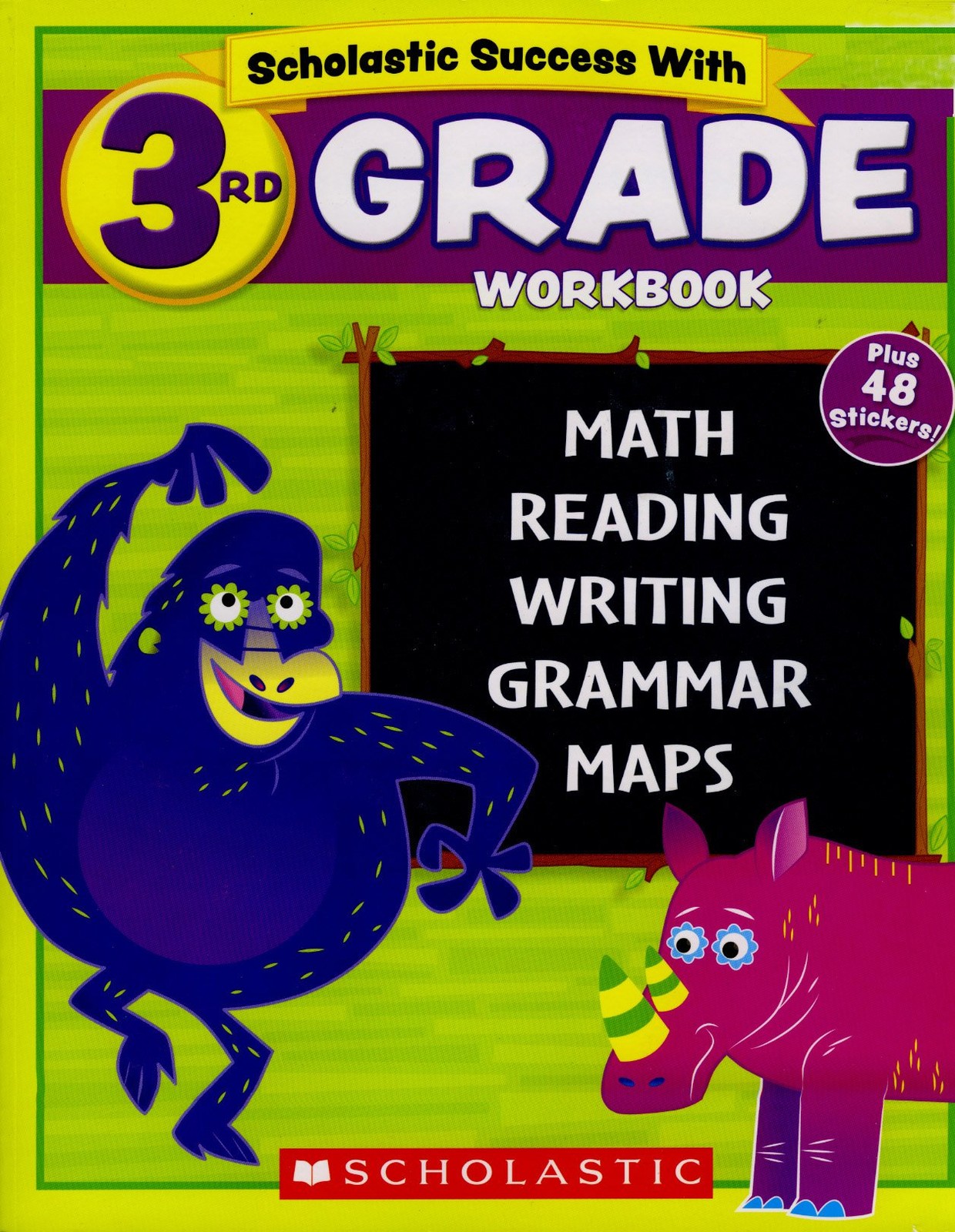 Scholastic – 3rd GRADE Workbook with Motivational Stickers