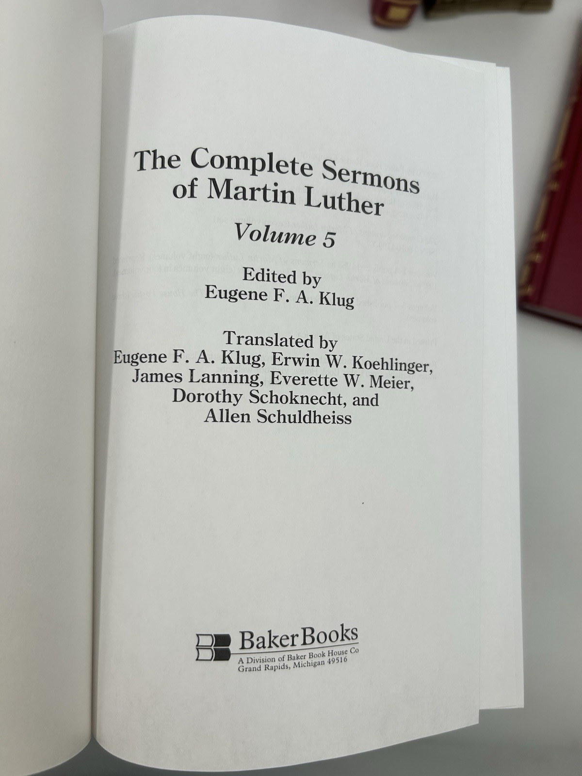 Complete Sermons of Martin Luther 7 Volumes Full Set Hardcover Red & Gold Baker