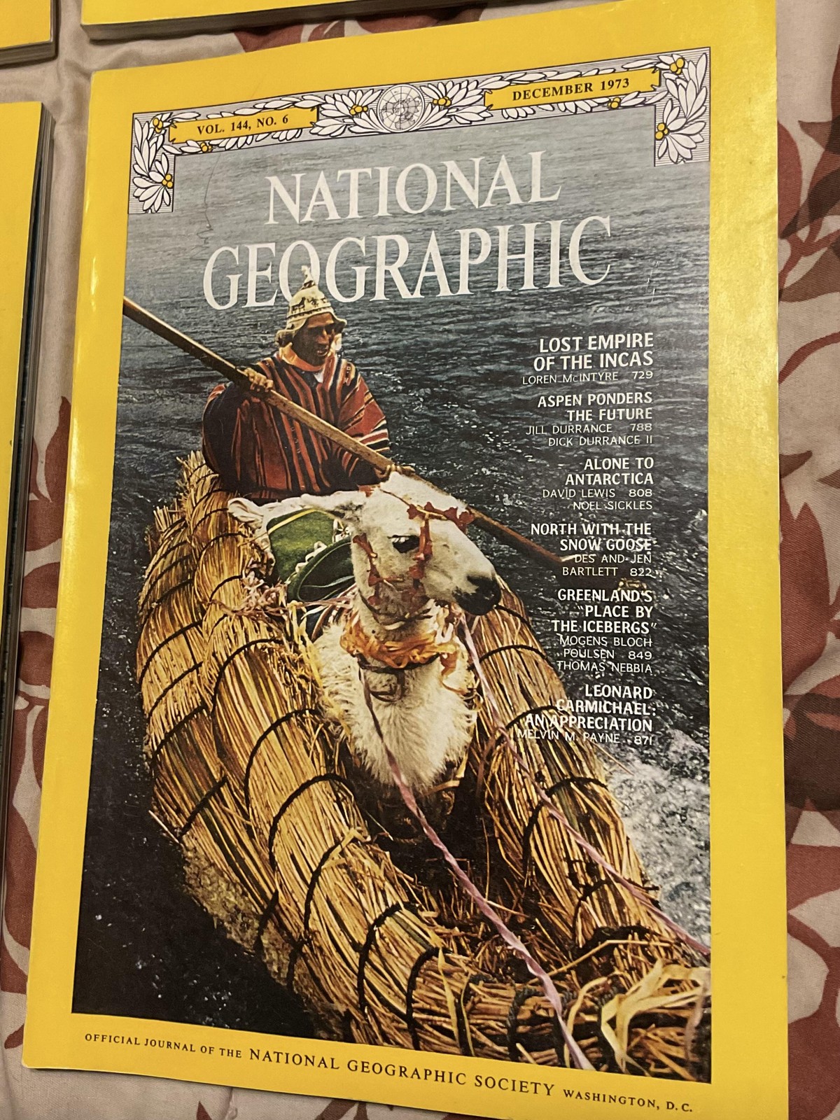 Vintage 1973 National Geographic Magazine Lot Sept Oct Nov Dec Vol 144 3-6 Mags