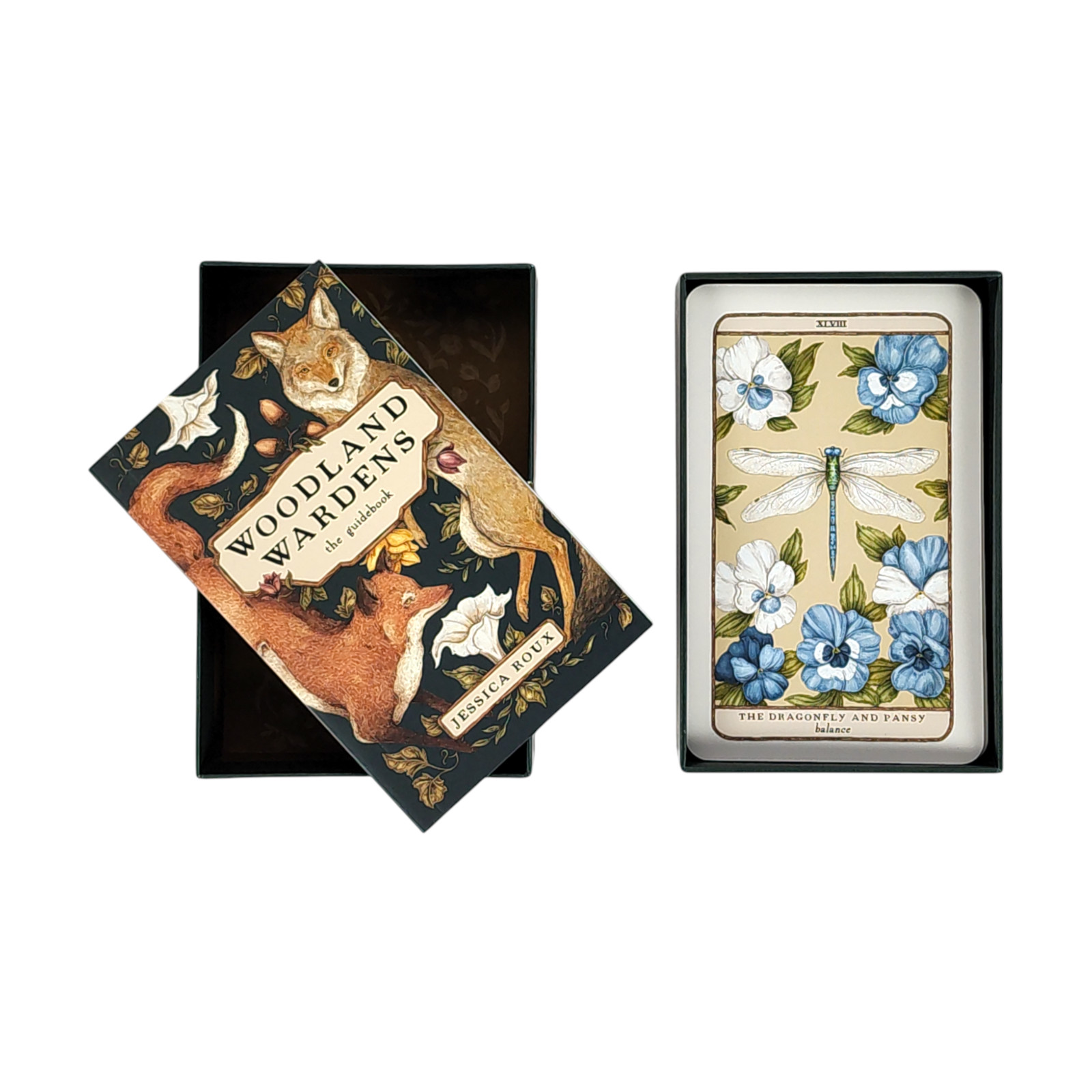 Woodland Wardens: 52-Card Oracle Deck & Guidebook by Jessica Roux Pre-Owned