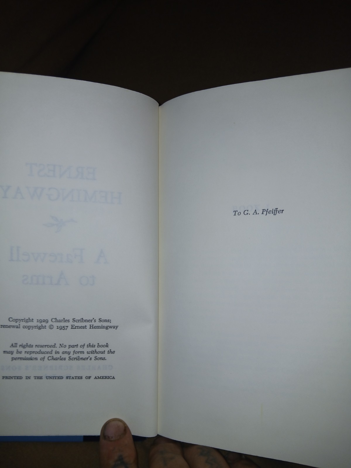 Hemingway Novels – For Whom The Bell Tolls, A Farewell To Arms, Sun Also Rises