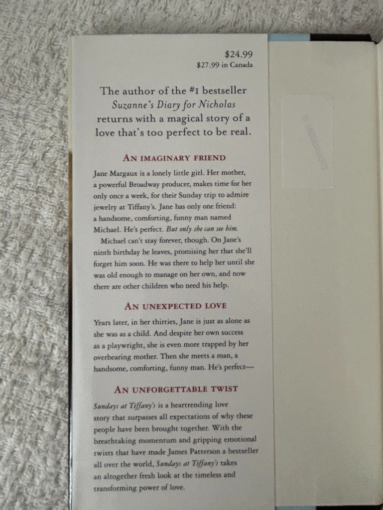 James Patterson, 2nd Chance; 5th Horseman; Alert; Sunday’s at Tiffany’s