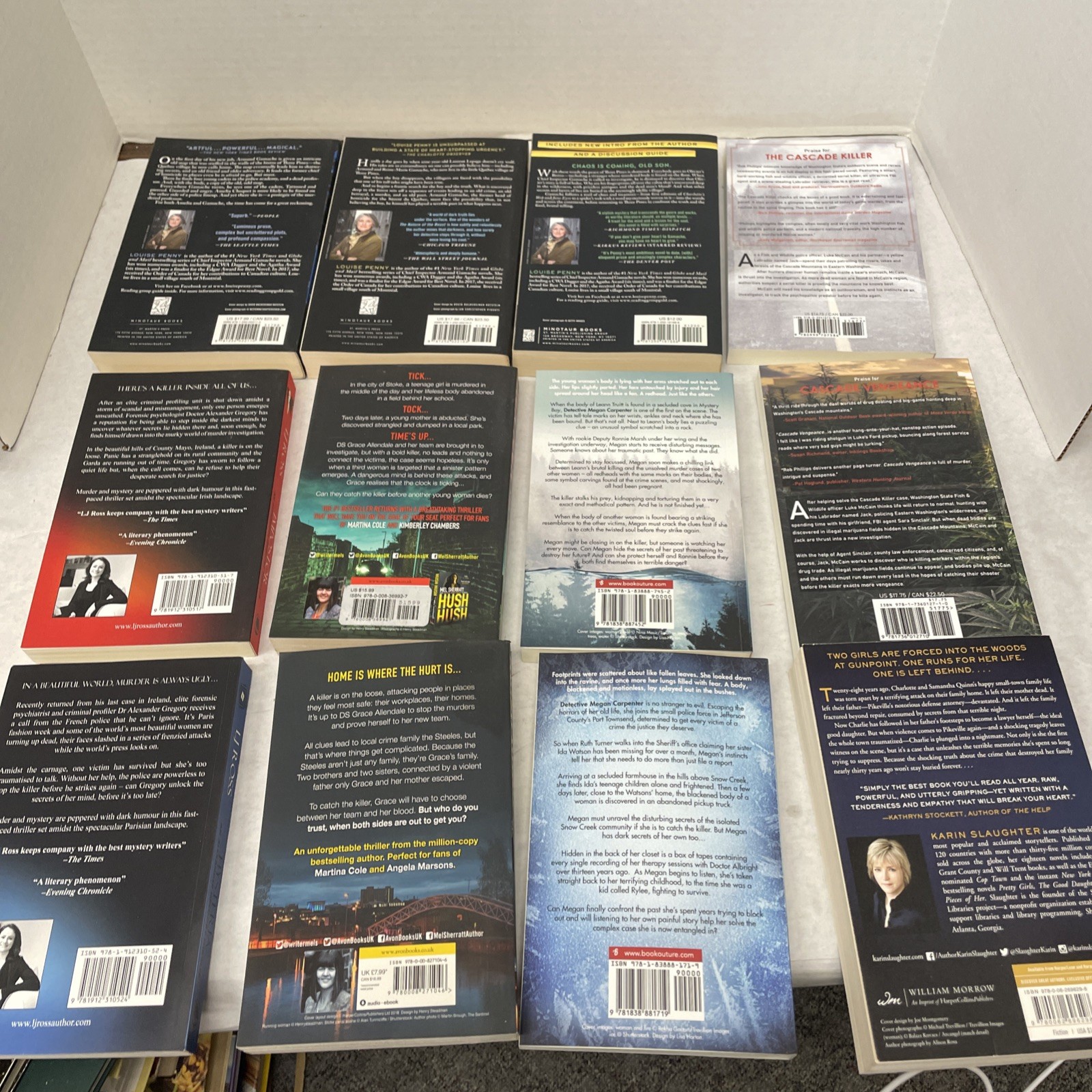 Mystery/Thriller Lot of 12 Trade Paperbacks (See Photos for Titles)