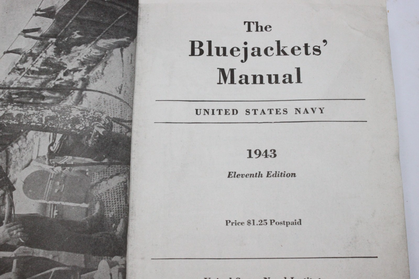 1943 The Bluejackets Manual 11th Edition United States Navy Bluejackets Book USN