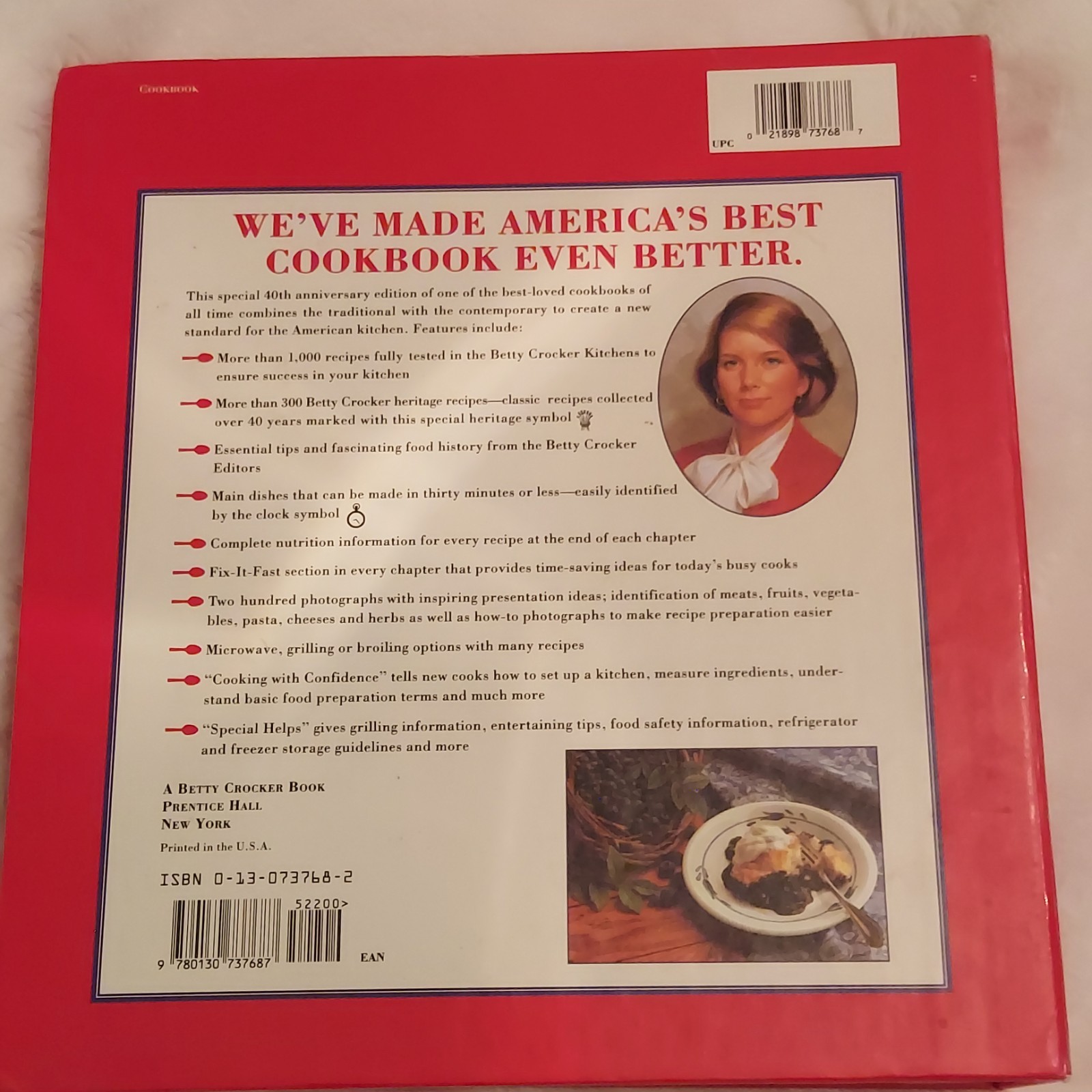 Betty Crocker 40th Anniversary 5 Ring Binder Hardcover Cookbook 432 Pages 1991