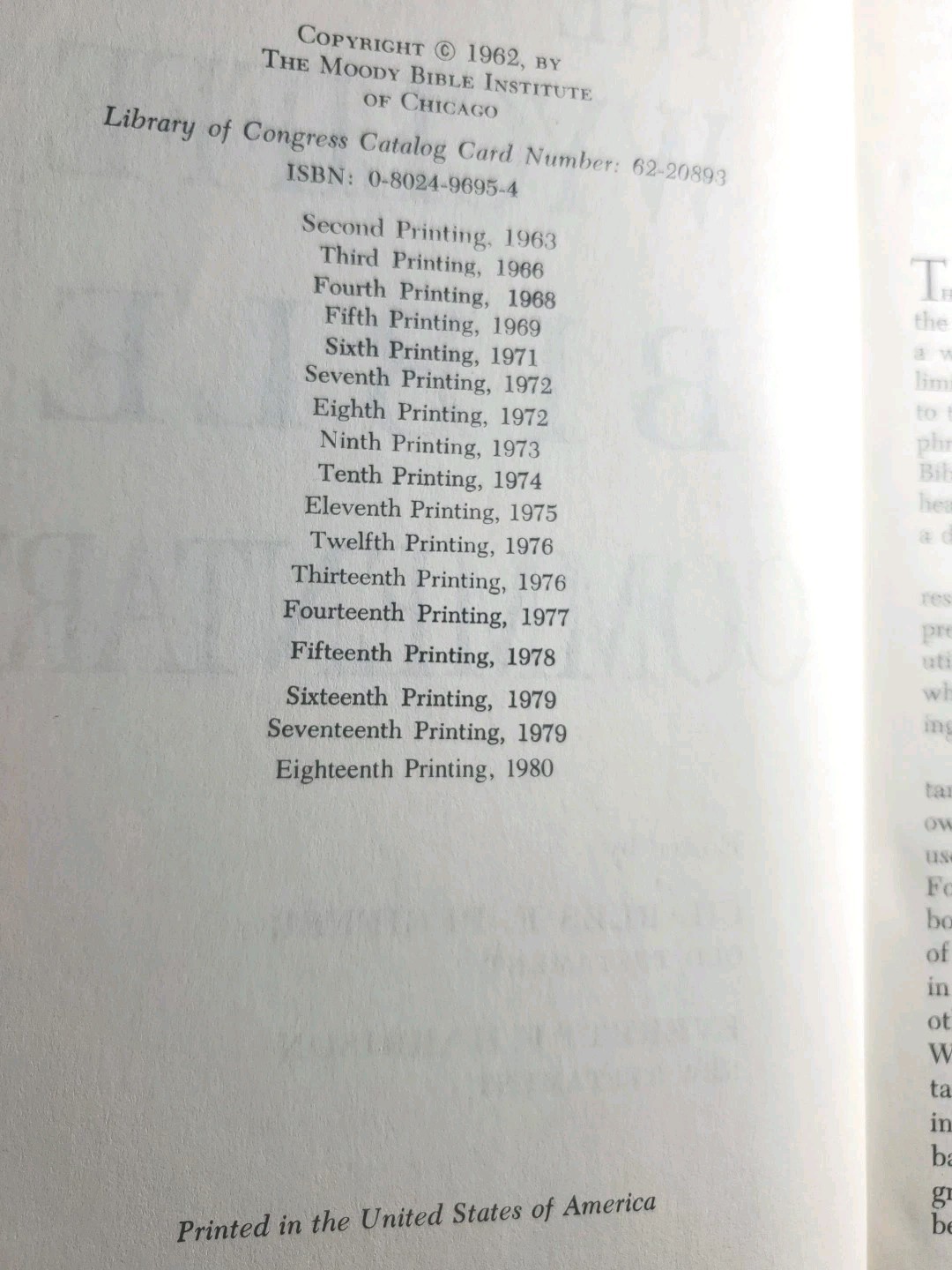 The Wycliffe Bible Commentary By Moody Press 1980 Pfeiffer Harrison 8th Printing