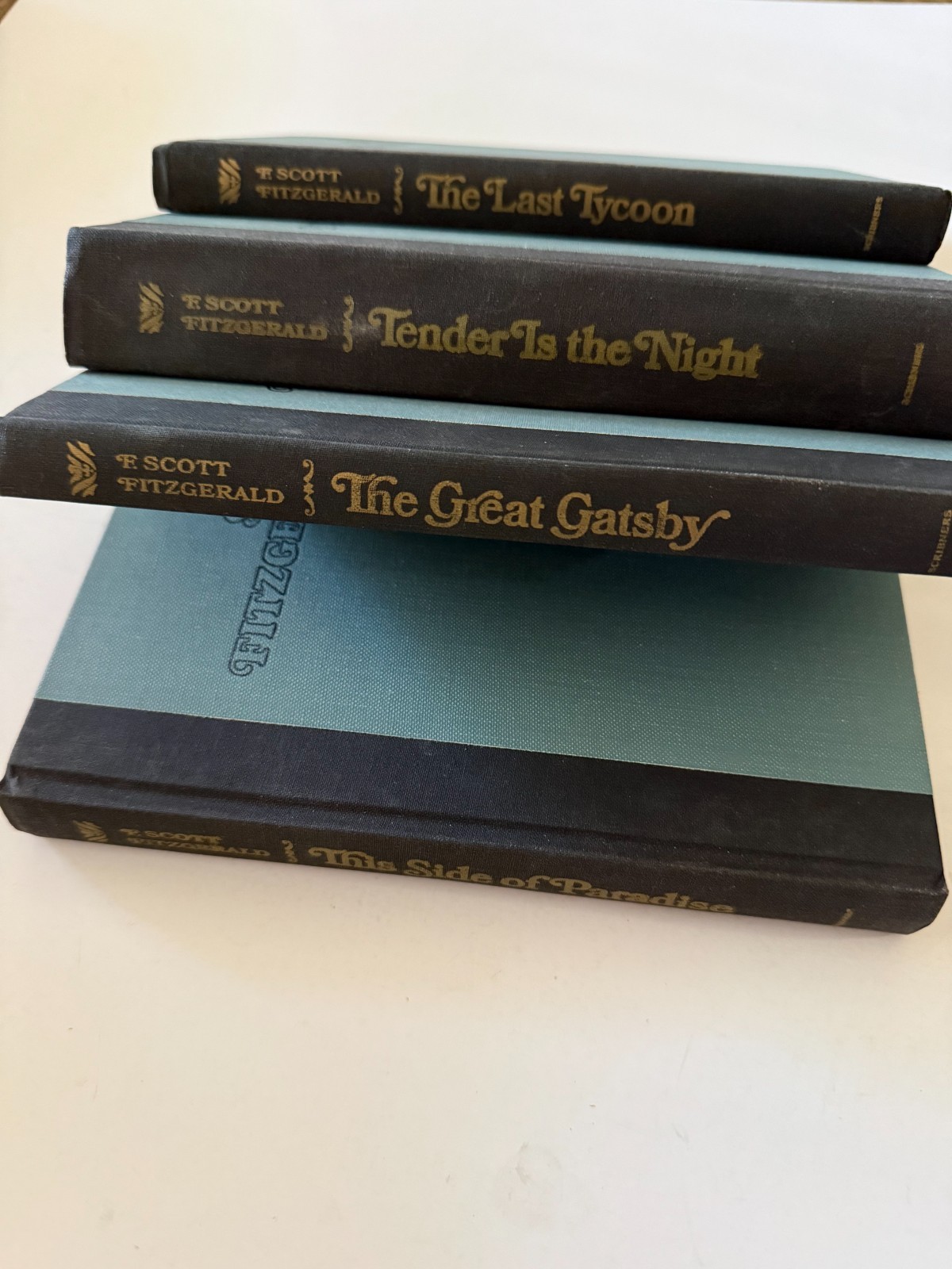 F. Scott Fitzgerald Set of 4 Novels: Gatsby/Tender/Paradise/Tycoon Excellent HC