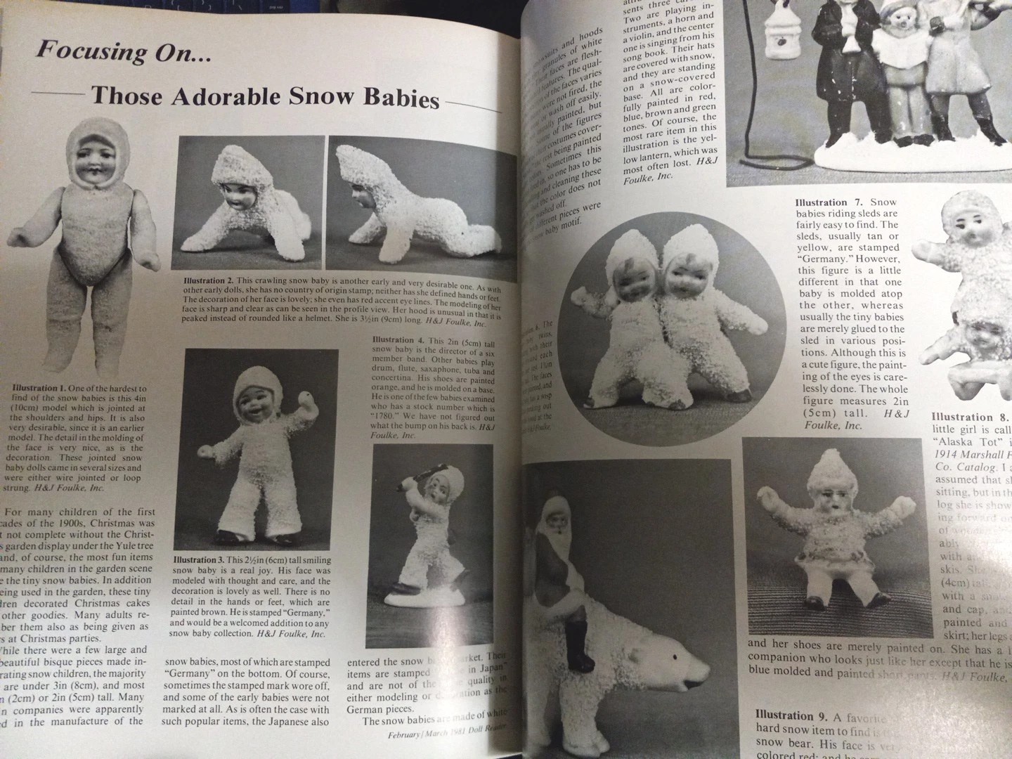 „Focusing on Dolls“ Hardcover Book By Jan Foulke 174 Pages – 1988 Good Preowned