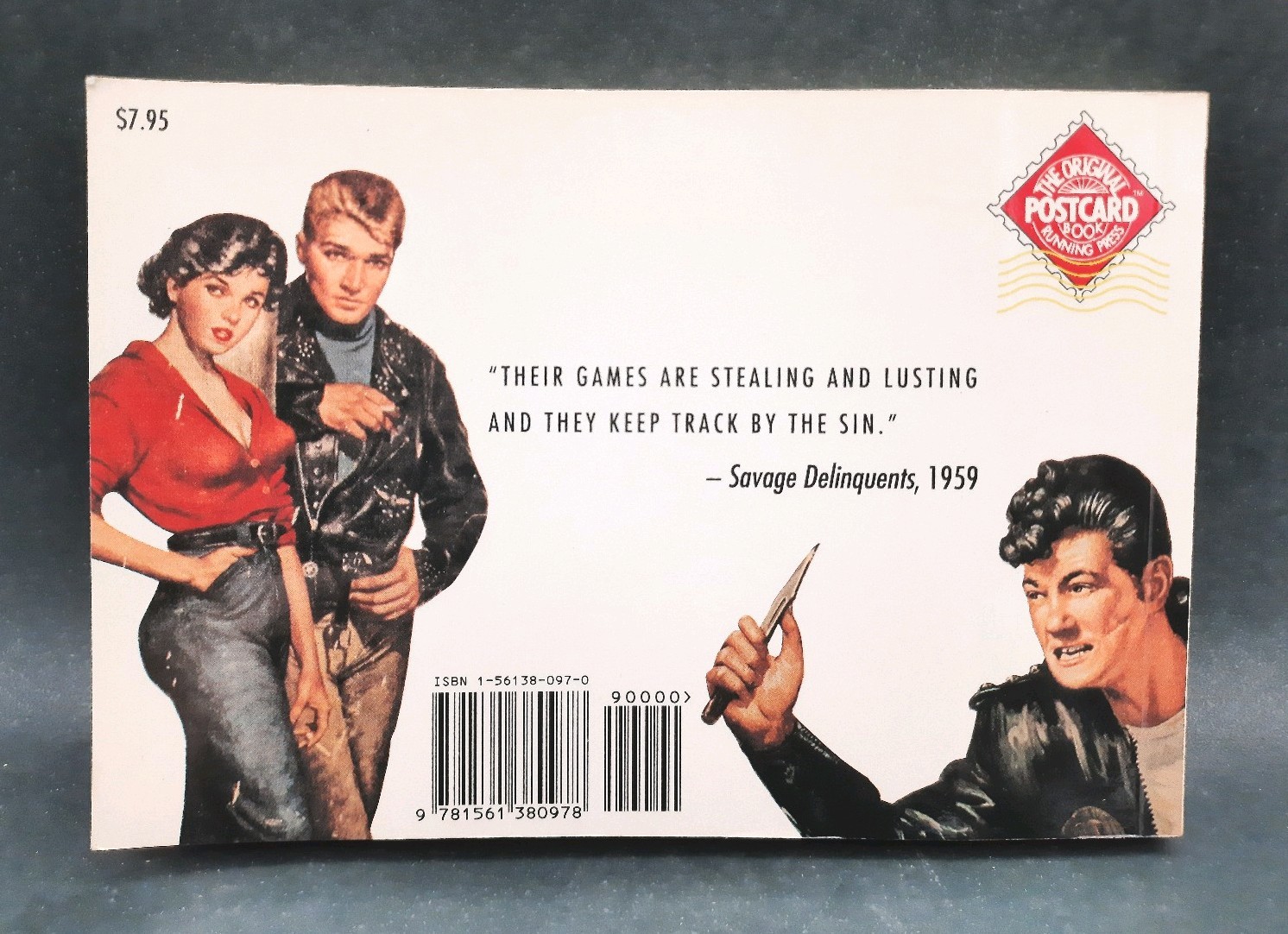 BAD SEED Postcard Book 30 Cards ~ 1950s Teen Delinquent Pulp Fiction Art