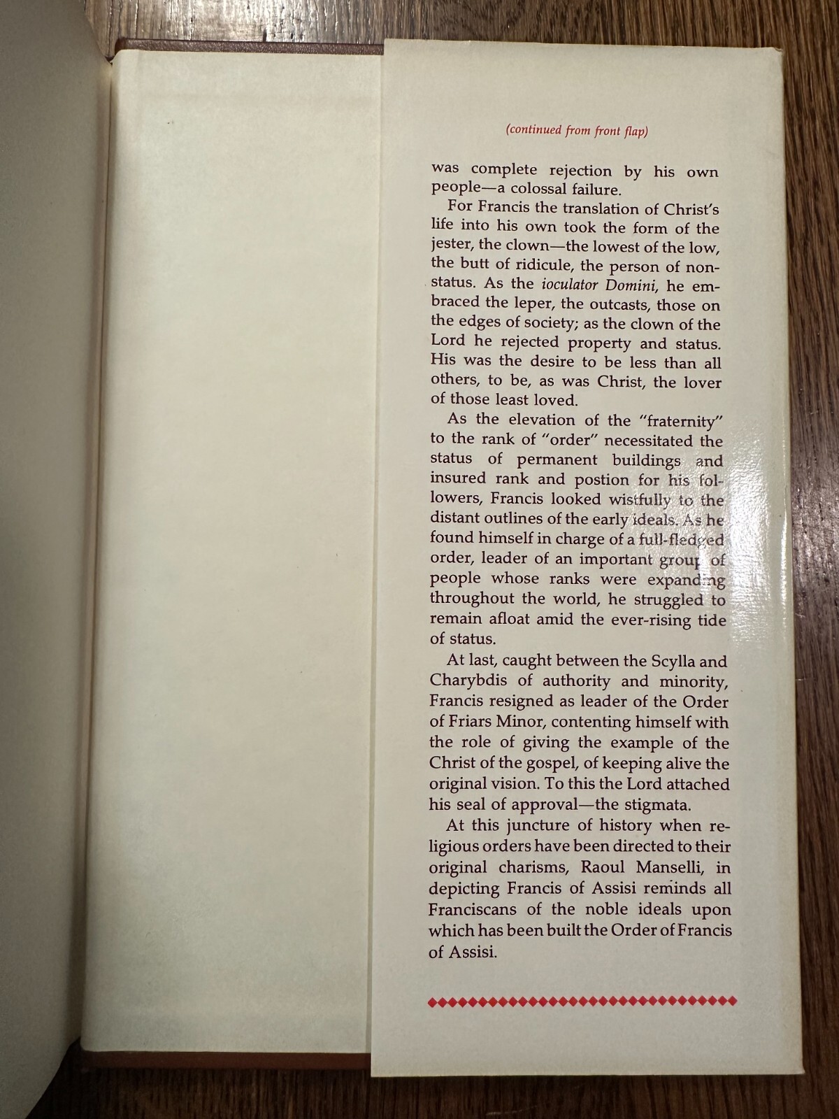St. Francis of Assisi by Raoul Manselli 1988 HC/DJ CATHOLICISM SAINTS CHRISTIAN