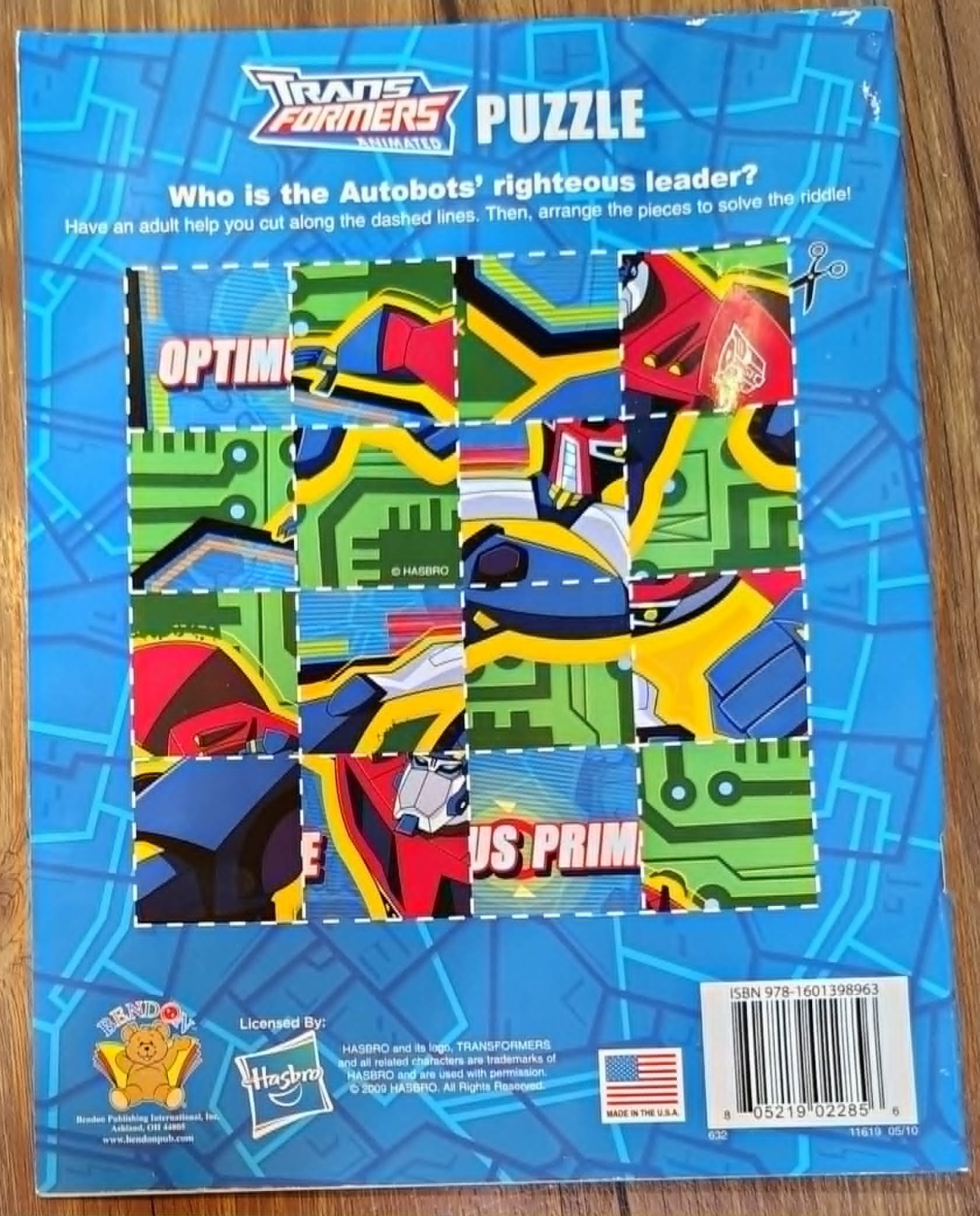 Transformers Animated Coloring & Activity Book – 2009 – Stickers poster Chart