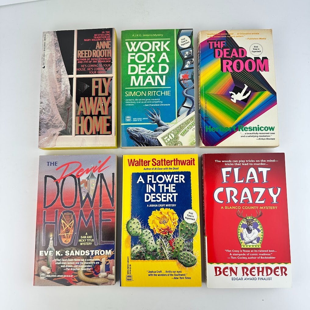 Lot of 6 Paperback Mystery Novels Multiple Titles & Authors