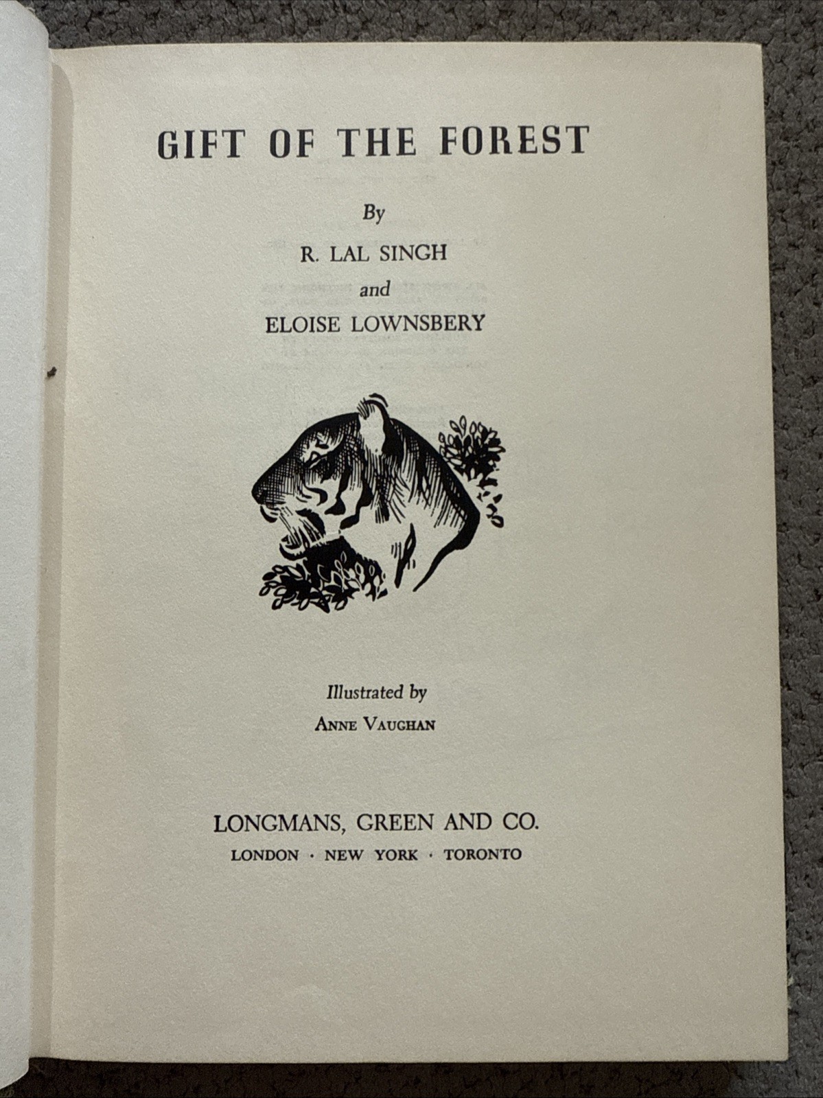 Gift of the Forest R. Lal Singh Signed and Inscribed Rare Punjabi Sikh Vintage