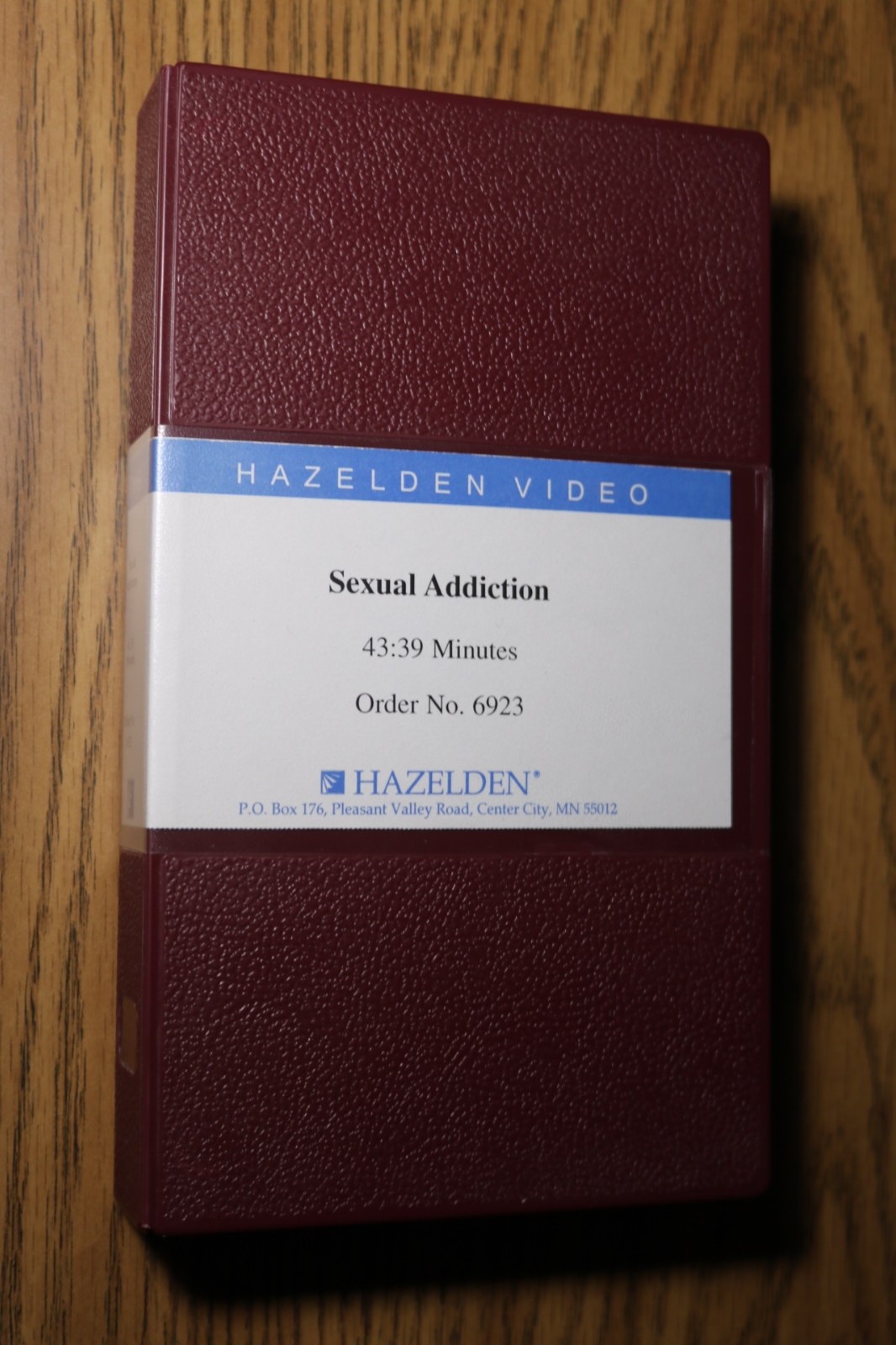 Sexual Addiction VHS Hazelden Video Recovery Therapy 6923 43 Minutes