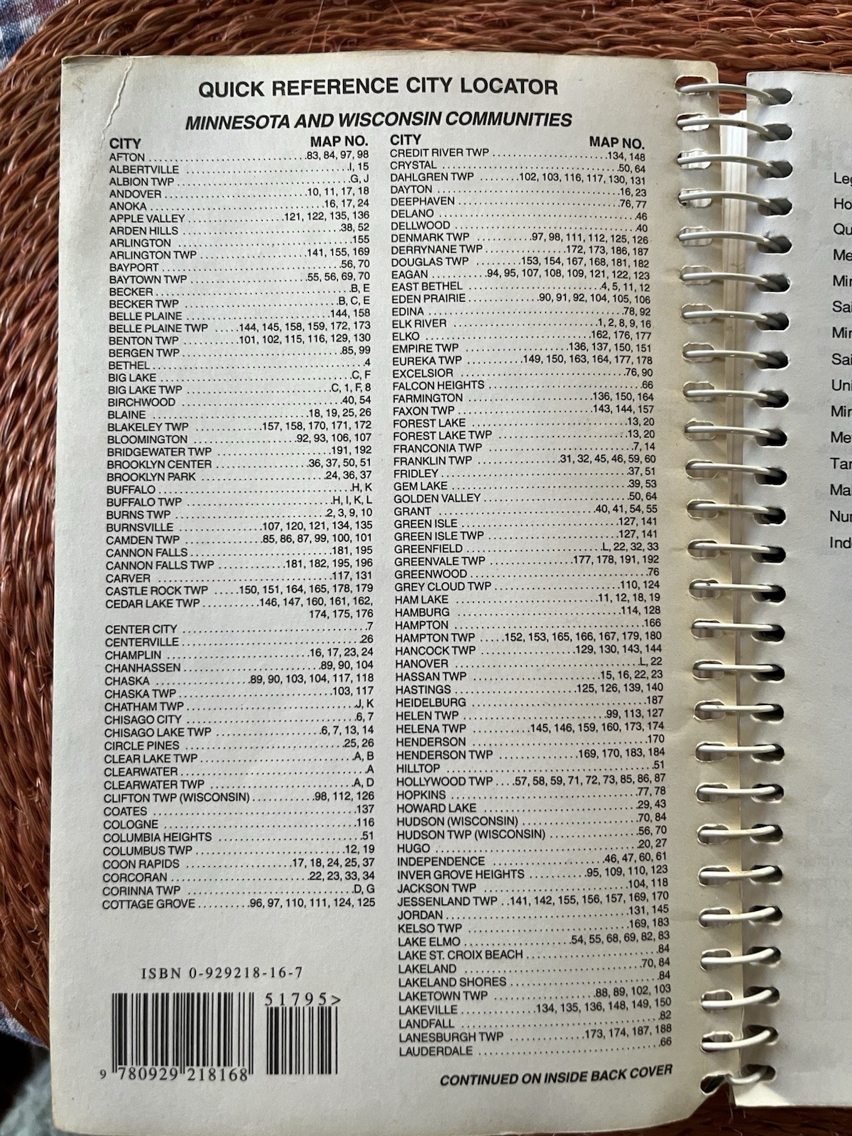 Hudson’s 1998 Edition Twin Cities Street Atlas