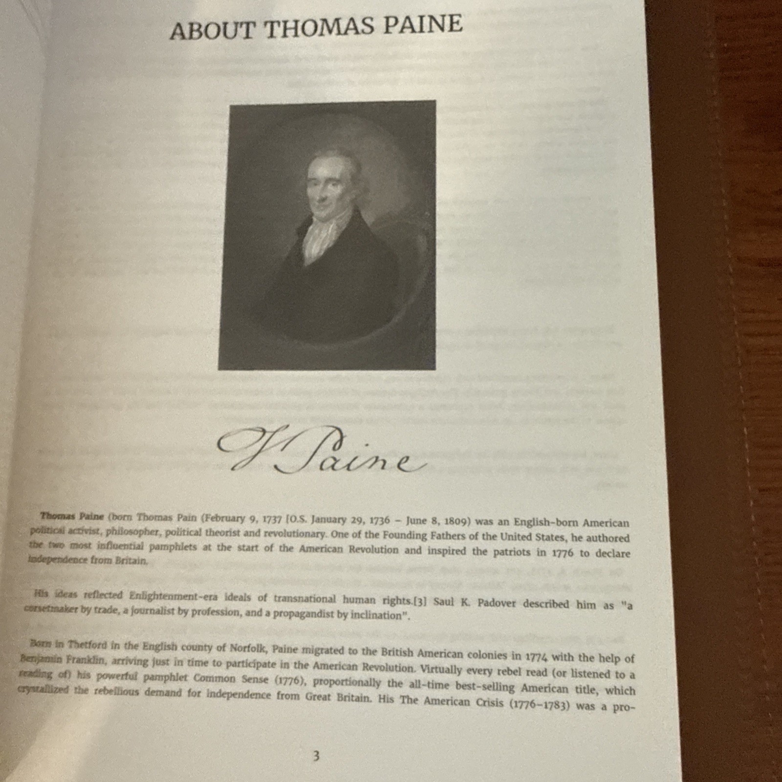 Thomas Paine Collection: Commo – VERY GOOD