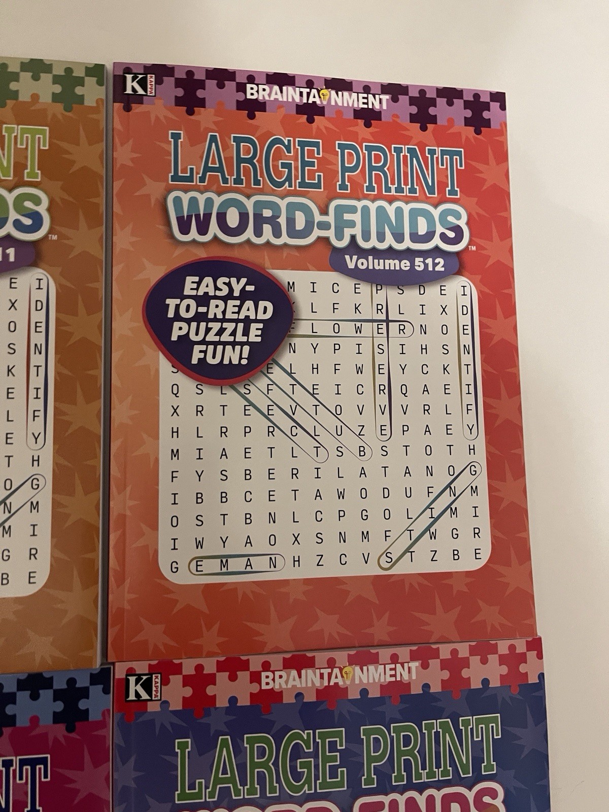 Lot Of 6 Kappa Large Print Word Search Word-Finds Books NEW Free Shipping