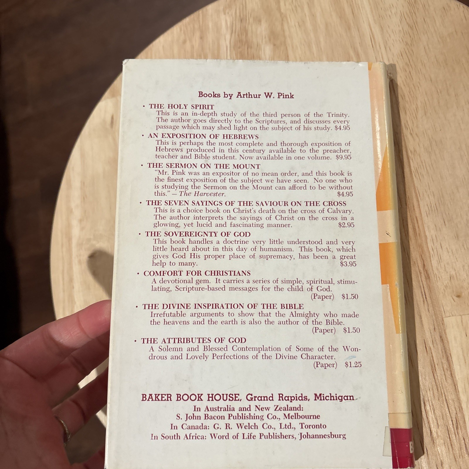 The Seven Sayings Of The Saviour On The Cross By Arthur W. Pink HBDJ