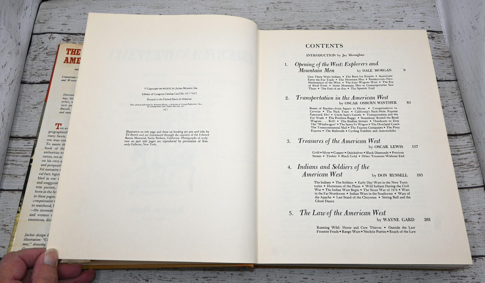 The Book Of The American West 1963 Large 608 Pages Illustrations Maps History