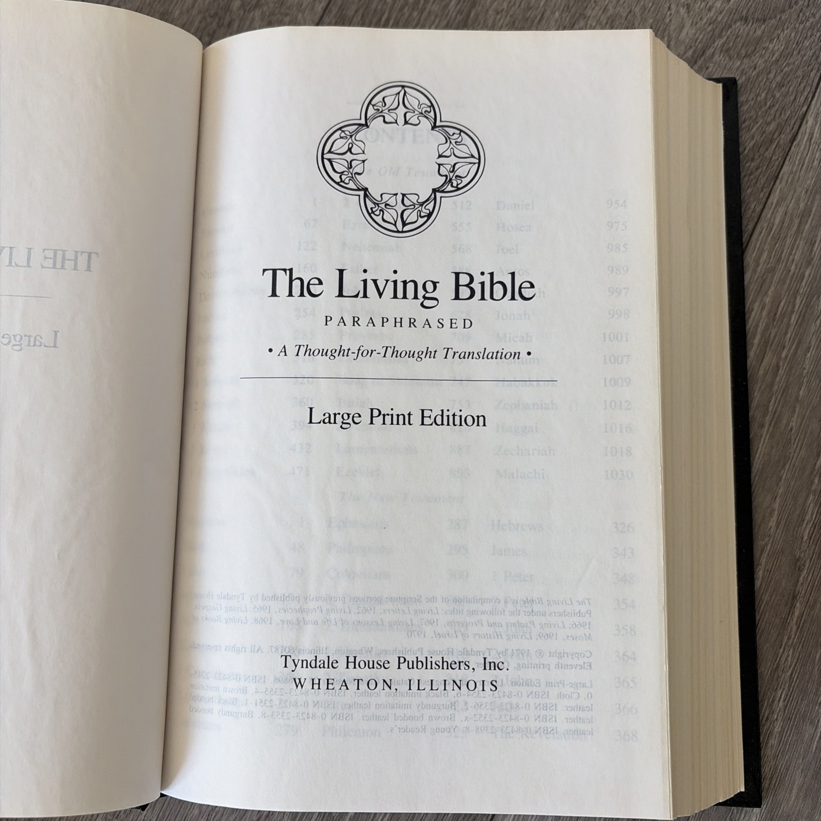 The Living Bible Large Print Edition Red Letter Holy Spiritual Book