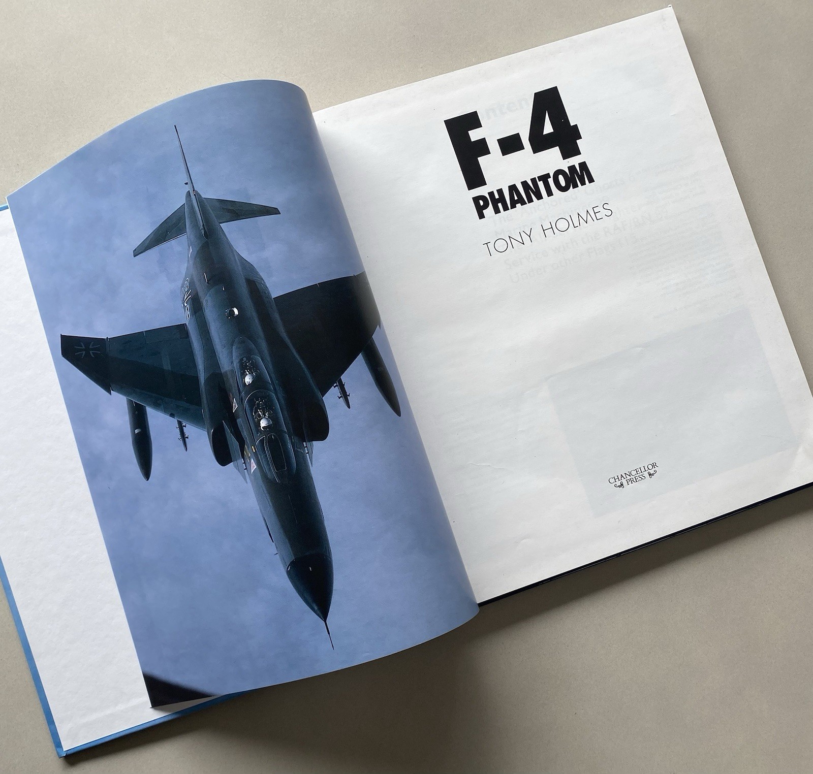 F-4 Phantom by Tony Holmes (1996 Hardcover) Aviation Photography