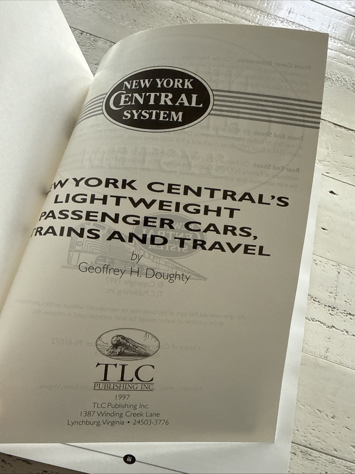 New York Central Lightweight Passenger Cars Trains Travel Doughty HC 1997