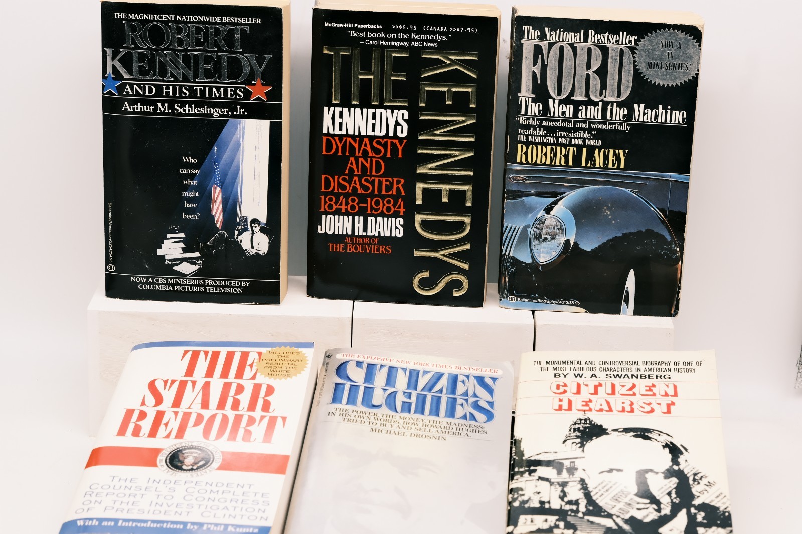 John F Kennedy RFK Hearst Hughes Clinton Ford History Politics Bio lot of 6