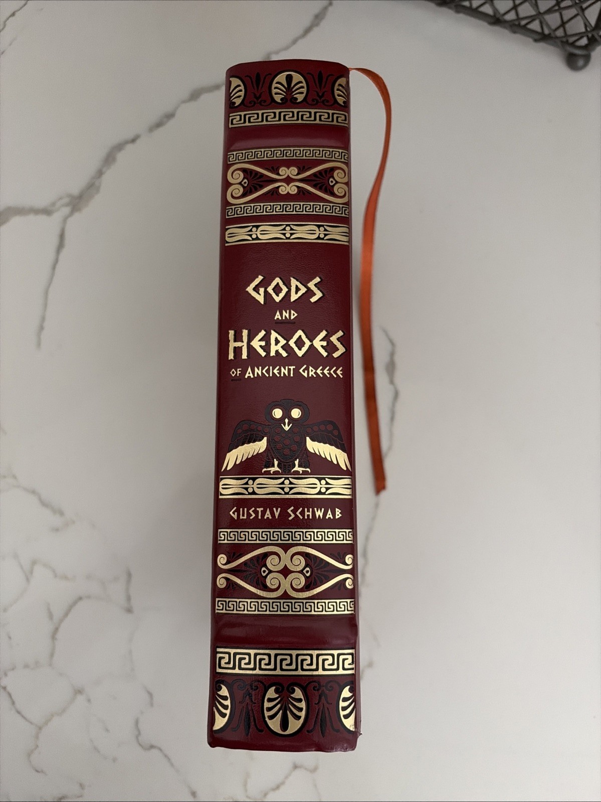GODS AND HEROES OF ANCIENT GREECE by Gustav Schwab Leather Bound NICE CONDITION!