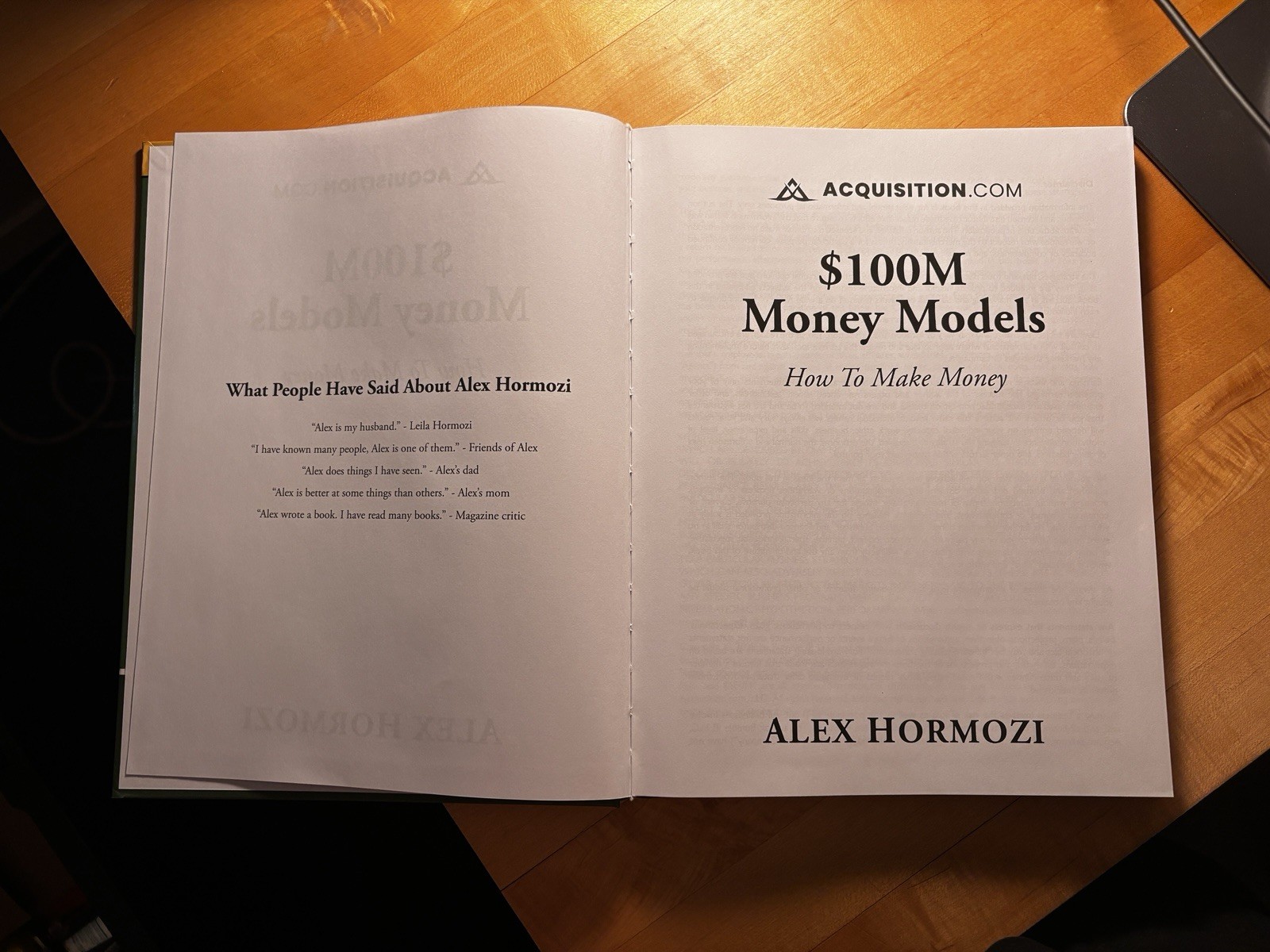 $100M Money Models (Hardcover) Book by Alex Hormozi