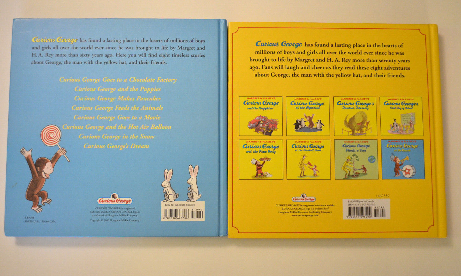Two Curious George Books 9 x 9 inches, hardcover