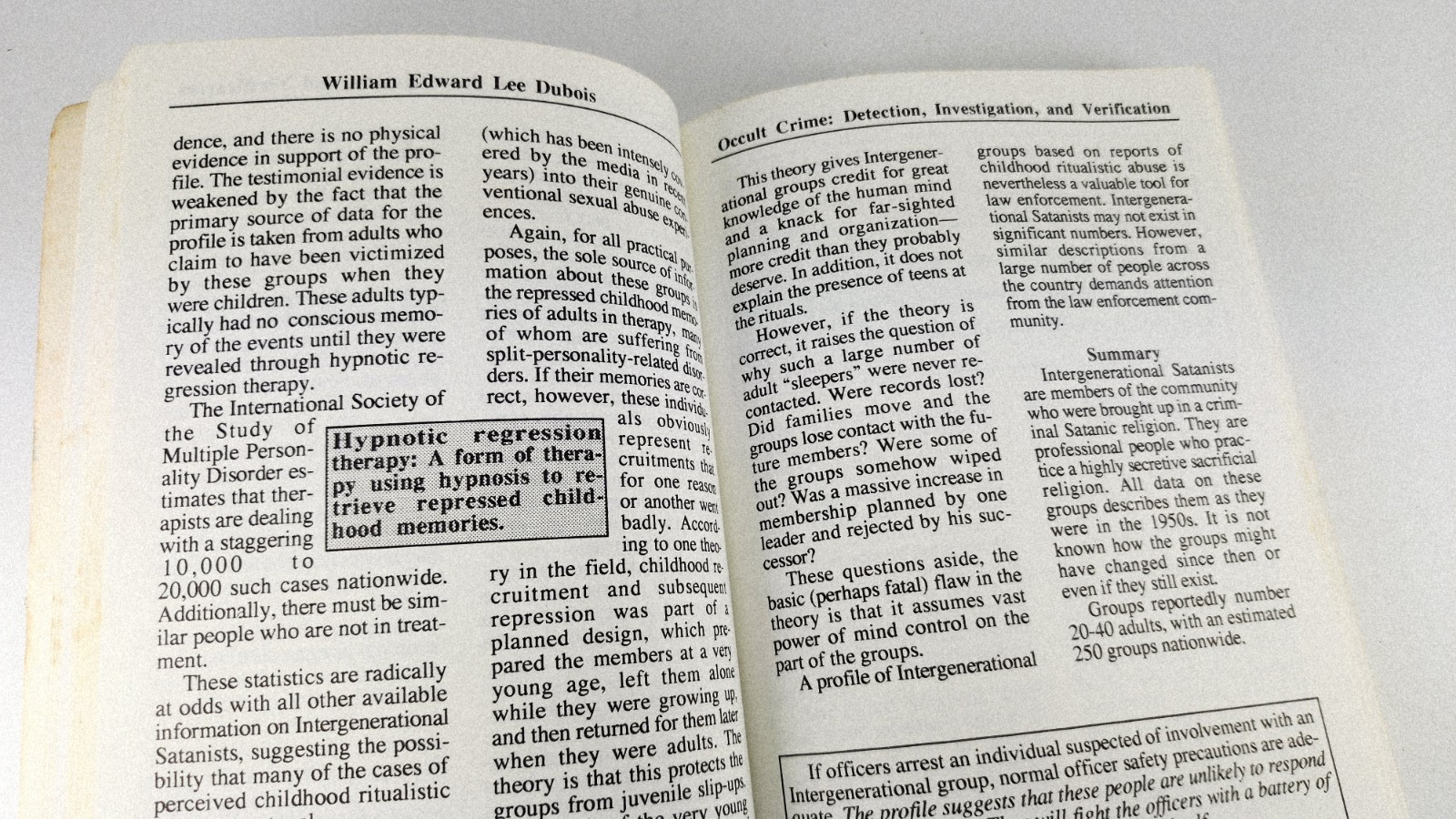 Occult Crime: Detection, Investigation, Verification, William Edward Lee Dubois