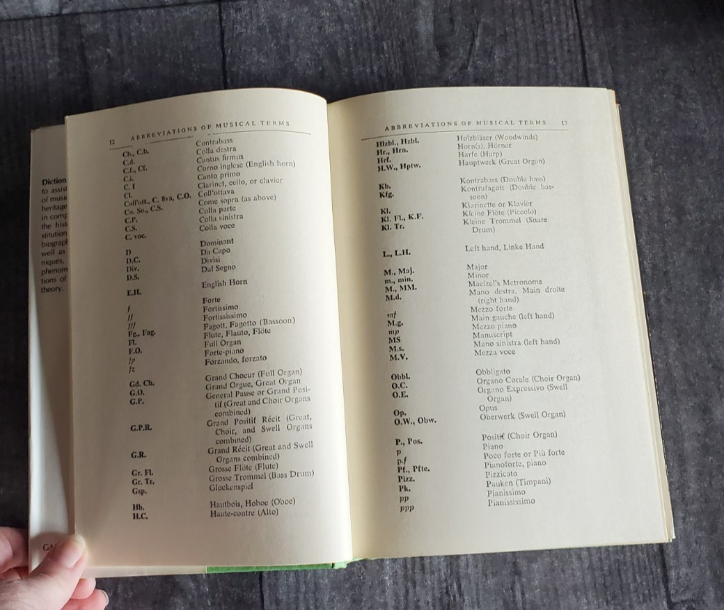 Dictionary of Music Theodore Karp Copyright 1973 448 pages Galahad Books