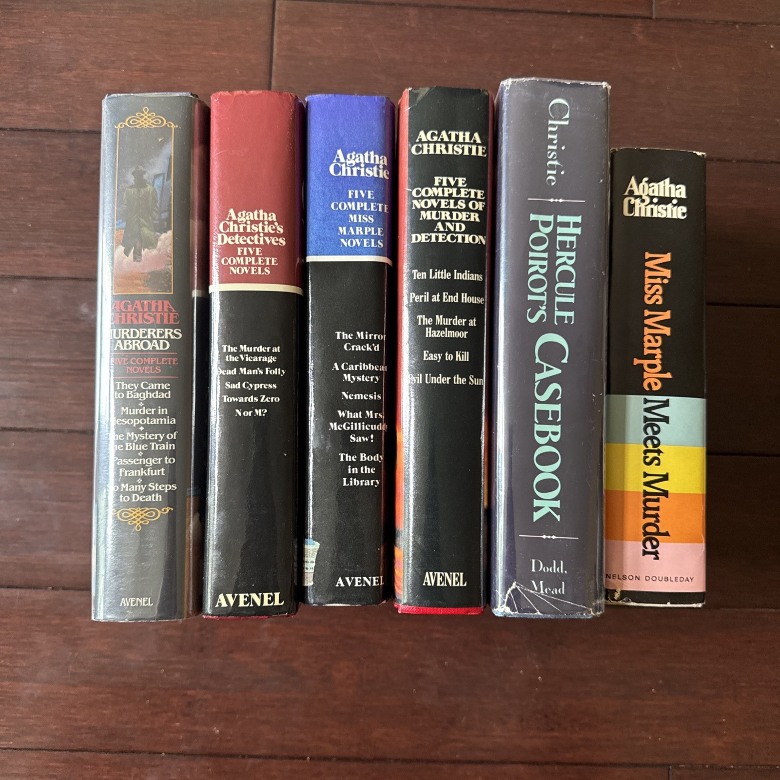 25 Agatha Christie Novels In 6 Volumes – 6 HCDJ Books – Marple,Detectives + More