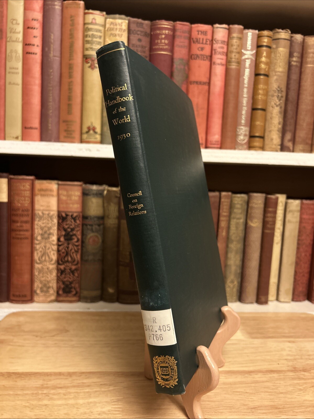 Political Handbook of the World 1930 HC Pre-WWII Yale University Press Rare