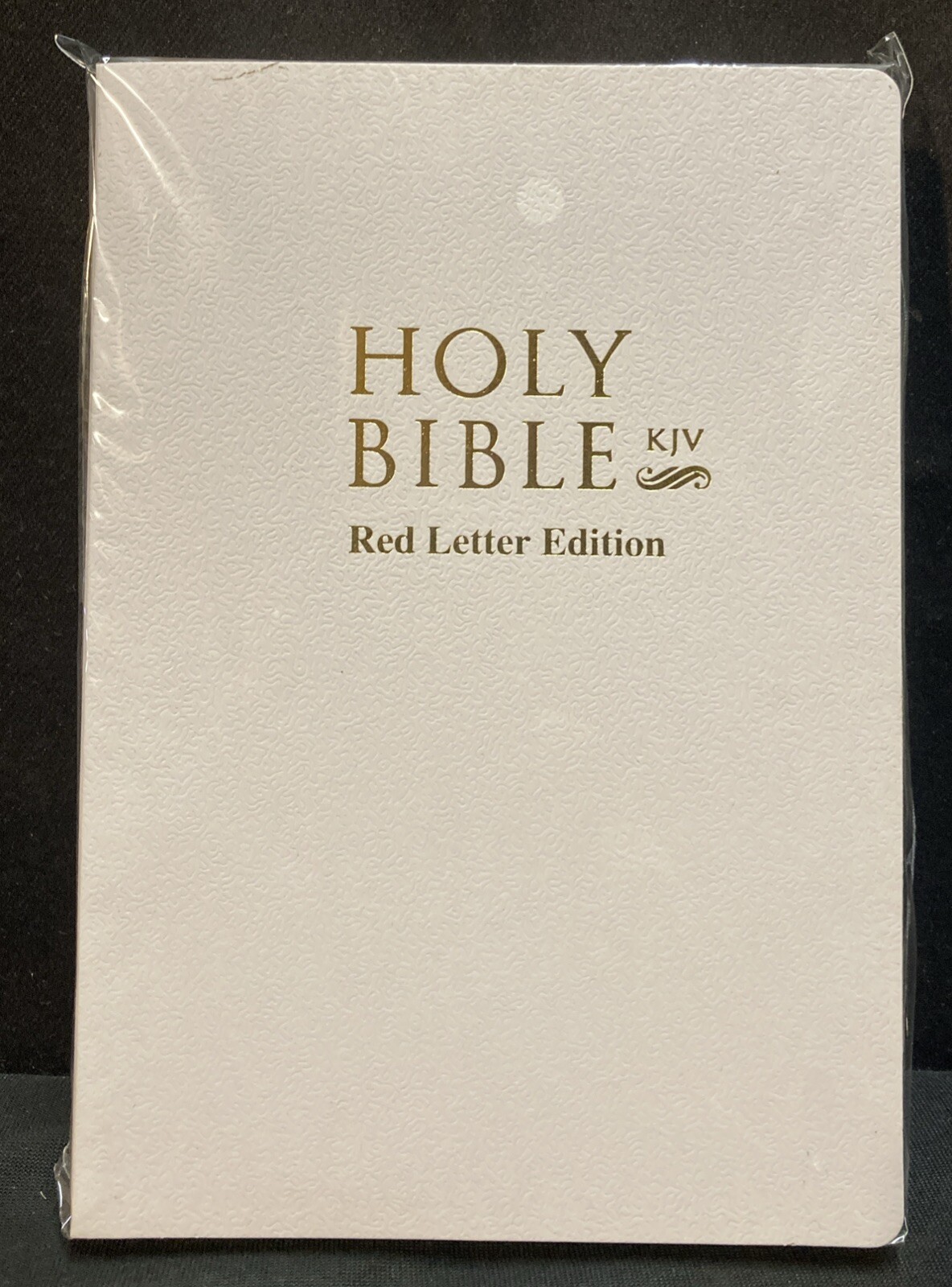 Holy Bible KJV Old & New Testament Red Letter Edition White Leatherette