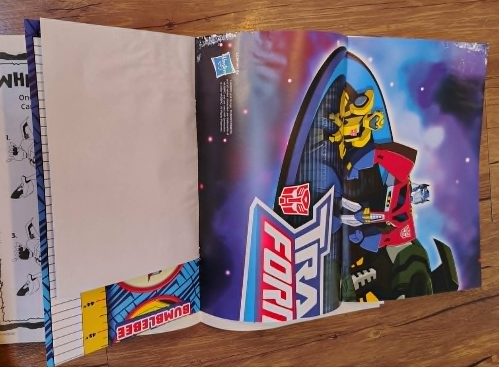 Transformers Animated Coloring & Activity Book – 2009 – Stickers poster Chart